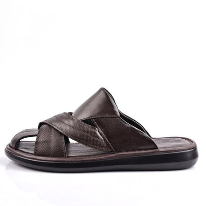 Sandale Homme Cuir -Marron