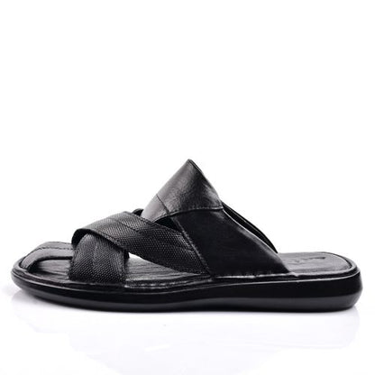 Sandale Homme Cuir -Noir