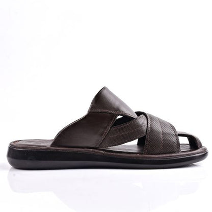 Sandale Homme Cuir -Marron