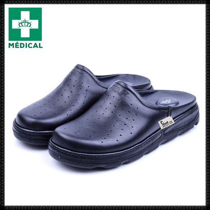 Sabot Médical Cuir - Noir