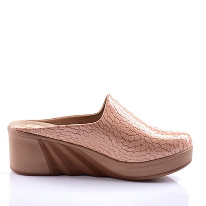 Sabot Femme,à Talon compensé - Beige