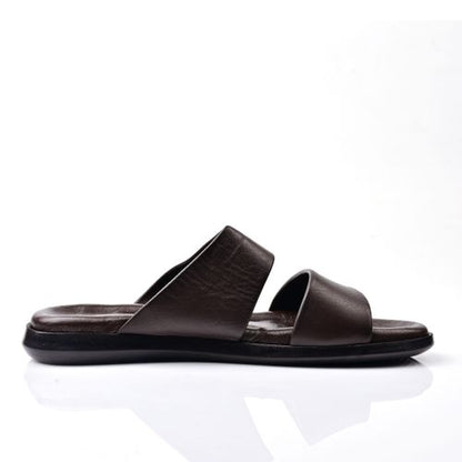 Sandale Homme Cuir,Tendance- Marron