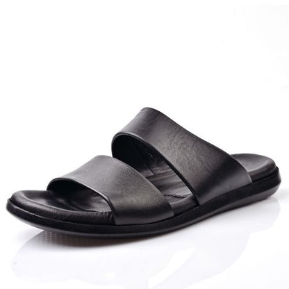 Sandale Homme Cuir,Tendance- Noir
