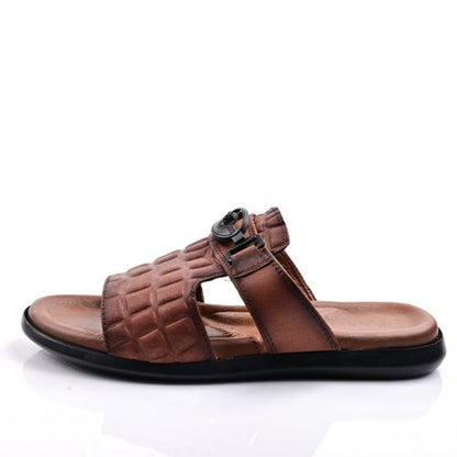 Sandale Homme Cuir -Tabac