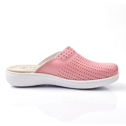 Sabots Médical,Sabot Cuir,Sabot Femme - Rose