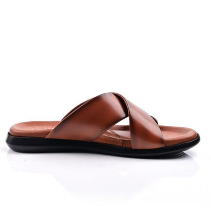 Sandale Homme Cuir- Tabac