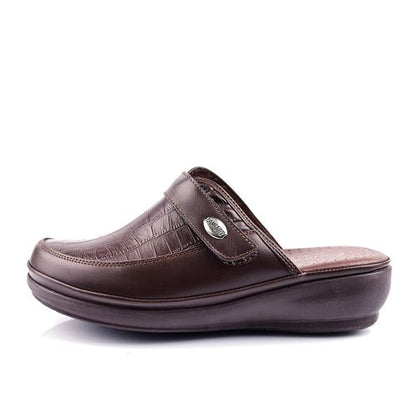 Sabots Médical Cuir Pour Femme - Marron