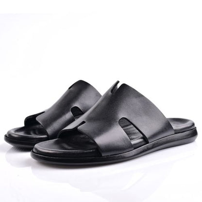 Sandale Homme Cuir -Noir