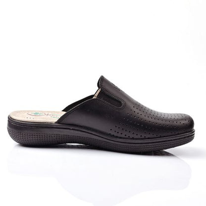 Sabots Médical,Sabot Cuir,Sabot Femme - Noir