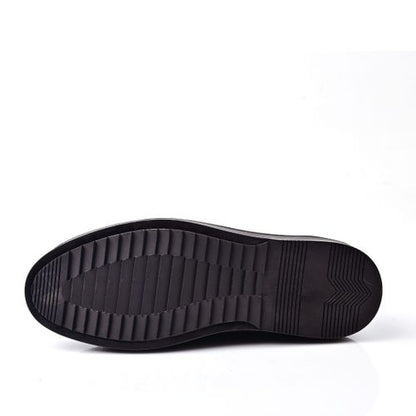 Chaussure Médical,Chaussure Homme en Cuir - Noir