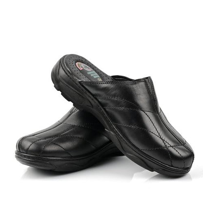 Sabot Cuir Homme- Noir