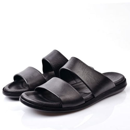 Sandale Homme Cuir,Tendance- Noir