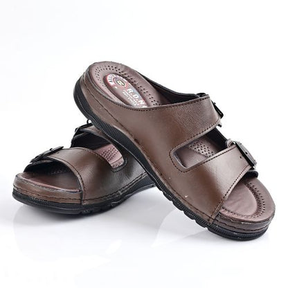 Sandale Homme En Cuir - Marron