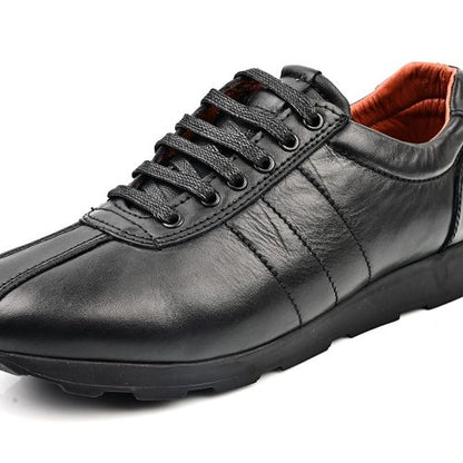 Espadrille Homme En Cuir,Chaussure Homme, Noir