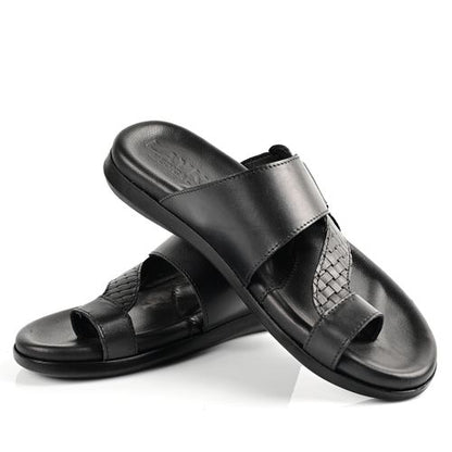 Sandale Homme Cuir -Noir