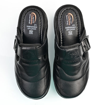 Sabot Médical Cuir Pour Homme - Noir