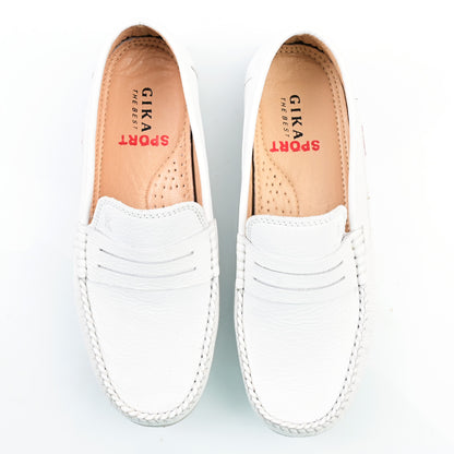 Chaussure Homme Médical En Cuir - Blanc