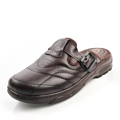 Sabot Médical Cuir Pour Homme - Marron