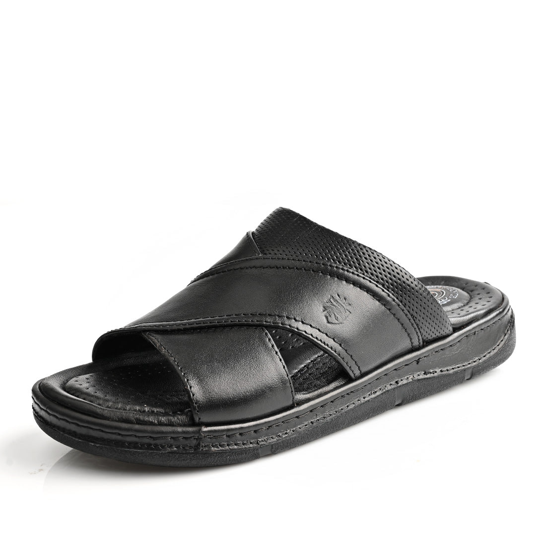 Sandale Médical En Cuir Pour Homme - Noir