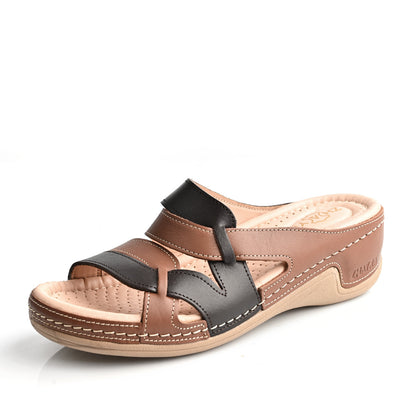 Sandale Médical Femme - Marron/Tabac