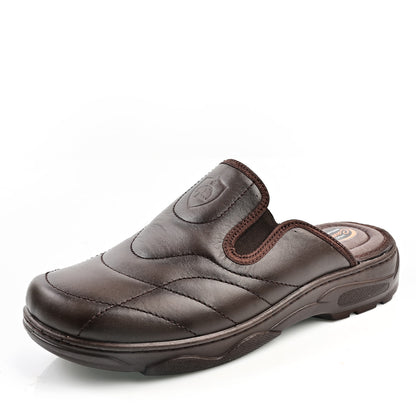 Sabot Médical Cuir Pour Homme - Marron