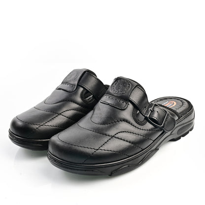 Sabot Médical Cuir Pour Homme - Noir