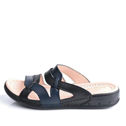 Sandale Médical Femme - Noir/Bleu