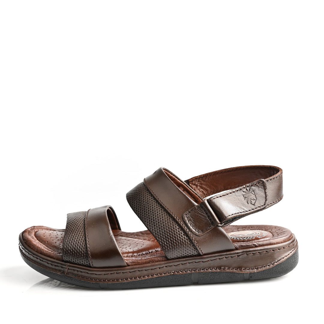 Sandale Médical En Cuir Pour Homme - Marron
