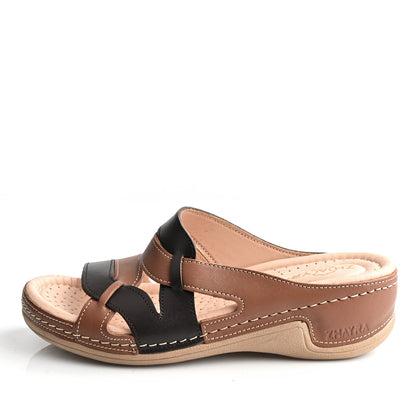 Sandale Médical Femme - Marron/Tabac