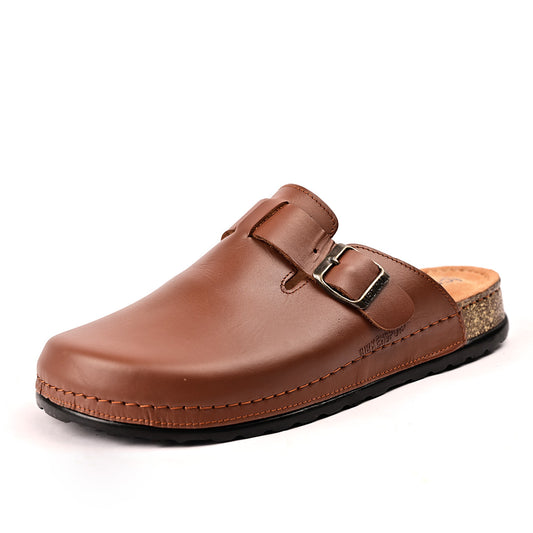 Sabot Medical Homme Vrai Cuir - Sablé