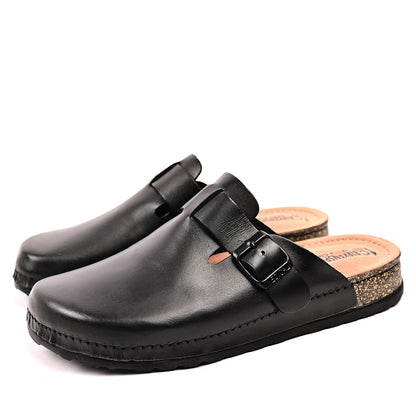 Sabot Medical Homme Vrai Cuir - Noir