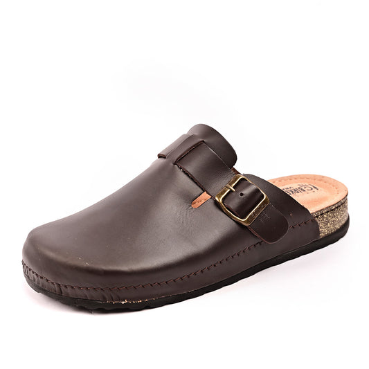 Sabot Medical Homme Vrai Cuir - Marron