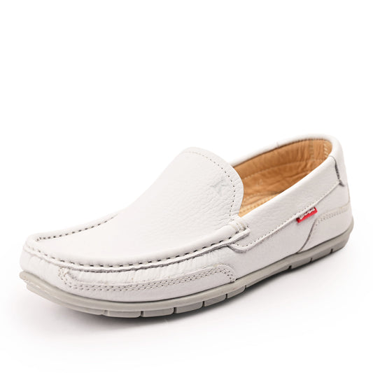 Chaussure Homme Médical En Cuir - Blanc