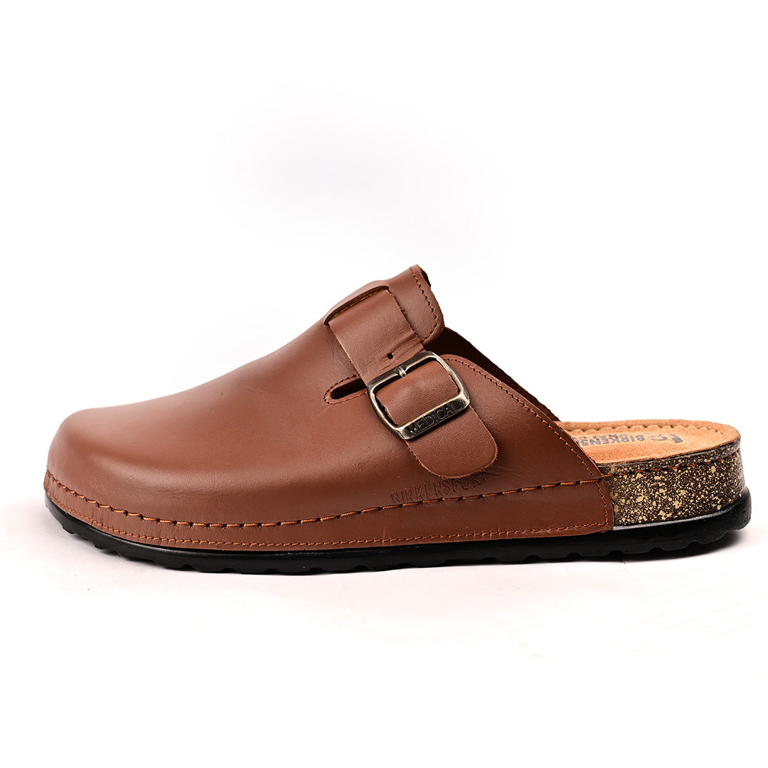 Sabot Medical Homme Vrai Cuir - Sablé